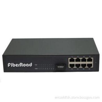 1 Port FX 8 Port TP Fiber Optic Switches Support Transmissi